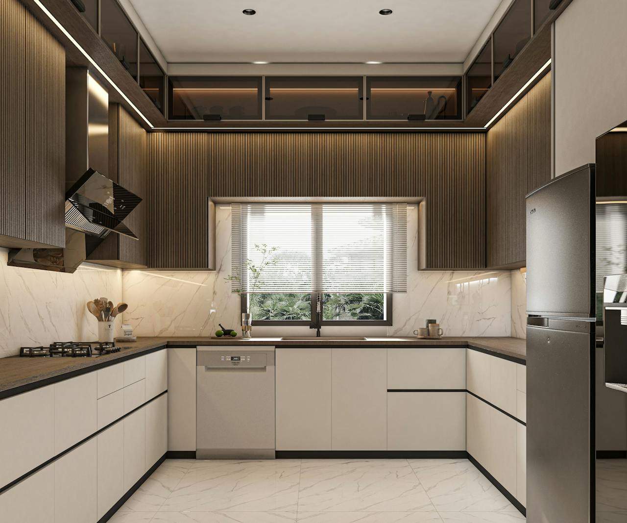 hero-img-02 Stylish modern kitchen with natural light and elegant design in Giza, Egypt.